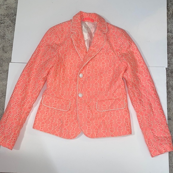 The Academy Blazer Neon Pink Geometric Jacket oversized blazer - Picture 2 of 15
